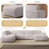 AX LIVING XXL Sofa U Form Didim Creme 378cm breit modern & Produktbild-Vorschau 6