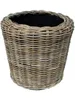 VAN DER LEEDEN DRYPOT® Rattan Pflanzkübel Grau Ø 42 cm - Produktbild-Vorschau 3