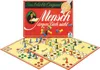 A board game box and two game boards with playing pieces. Podgląd zdjęcia produktu