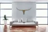 Wohnling Deko Geweih Bull L Aluminium Deisgn Hörner 125 cm Produktbild-Vorschau 4