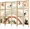 Paravento giapponese per bambini 225x172 cm 5 pezzi beige Anteprima dell’immagine prodotto 1