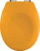 A top-down view of a yellow toilet seat. Anteprima dell’immagine prodotto