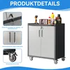 Heavy-Duty Metall-Gartenschrank mit Rollen – robuster Produktbild-Vorschau 2