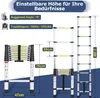 TolleTour 2,6m Silber Teleskopleiter Aluleiter Stehleiter Produktbild-Vorschau 2