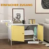 PawHut Katzenklo-Schrank Katzenhaus mit Tür Trennwand Produktbild-Vorschau 5