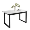 ARTON II ausziehbarer Tisch 140 cm Weiß, Schwarzmetall Produktbild-Vorschau 3