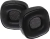 Two black ear pads for headphones are shown against a white background. Produktbild-Vorschau