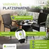 Juskys Polyrattan Gartentisch Yoro rund - wetterfest Ø 80 Produktbild-Vorschau 6