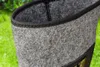 Close-up of the top of a felt boot with a black trim. Produktbild-Vorschau