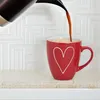 Set di 4 tazze da caffè grandi in stile country con cuori Anteprima dell’immagine prodotto 5