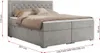 MKS MEBLE Boxspringbett 160x200 mit Bettkasten, Polsterbett Produktbild-Vorschau 6