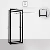 CLP Houtopslagrek Keri V2, zwart, 25x60x150 cm Productafbeelding-voorbeeld 2