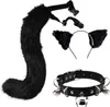 Costume da gatto Set orecchie pelose coda collare volpe Anteprima dell’immagine prodotto 1