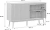 Credenza scandinava a 2 ante effetto legno, 150cm, Marrone Anteprima dell’immagine prodotto 7