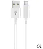 A white USB-C to USB-A charging and data cable is shown against a white background. Produktbild-Vorschau
