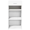 A white, multi-shelf storage unit with a single drawer at the top, shown against a white background. Voir les images du produit