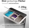 Bambus Wäschekorb 3 Fächer, 150L Wäschesammler mit Deckel & Produktbild-Vorschau 4