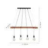 Selltec Pendellampe DAMIAN Holz Echtholz-Balken, Vintage- Produktbild-Vorschau 5