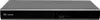 A front view of a black Panasonic DVD player with a gray top. Voir les images du produit
