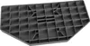 The underside of a gray plastic platform with a grid of squares and support beams. Produktbild-Vorschau