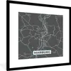 MuchoWow® Gerahmtes Poster Stadtplan - Karte - Marburg - Produktbild-Vorschau 1
