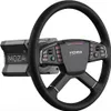 A professional studio shot of a racing steering wheel and base. Produktbild-Vorschau