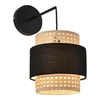 Wandleuchte 3er Set ’Southampton’ in Rattanoptik E14 Beige Produktbild-Vorschau 3