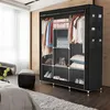 Armadio pieghevole Intirilife 130x175x45 cm in RABEN BLACK Anteprima dell’immagine prodotto 4