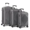 Three gray suitcases of different sizes are arranged side-by-side against a white background. Produktbild-Vorschau