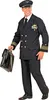 A man in a pilot costume holding a briefcase. Produktbild-Vorschau