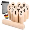 WELLGRO Zahlen-Wurfspiel – Kegelspiel Outdoor Spiel für Produktbild-Vorschau 1