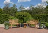 Teakholz Gartenbank Herz 120 cm Produktbild-Vorschau 2