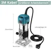 800W Kantenfräse Electric Hand Holz Oberfräse 15tlg Produktbild-Vorschau 7