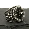 Ring Silber aus Edelstahl - ANCHOR COMPASS 63 Produktbild-Vorschau 1
