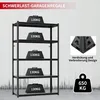 H160cm 5-Etagen Metallregal 650kg Tragkraft,Industrielles Produktbild-Vorschau 3