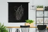 MuchoWow® Wandteppich Wandbehang Frau - Feder - Silber - Produktbild-Vorschau 2