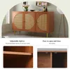 OKWISH Buffet avec 3 PortesReproduction Rotin et Poignées Voir les images du produit 8