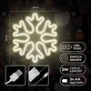 Forever Light Neon LED Płatek śniegu biała lampa ścienna na Podgląd zdjęcia produktu 11