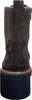 The back view of a brown boot with a thick black sole. Produktbild-Vorschau