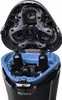 Close-up view of the internal components of an electric shaver, with the top head open. Produktbild-Vorschau