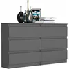Komoda 140 cm 6 zásuvek skříňka FRAMIRE R-140 antracit Náhled obrázku produktu 4