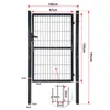 XMTECH zahradní brána zahradní brána 150x100cm plotová Náhled obrázku produktu 2