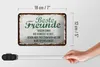 Blechschild Spruch 12x18cm Beste Freunde wissen grün braun Produktbild-Vorschau 6