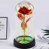 Rosa Eterna En Vidrio Cúpula De Cristal Iluminación Led Vista previa de la imagen del producto 3