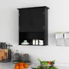 GOPLUS Hängeschrank Bad, Badschrank Holz mit verstellbarem Produktbild-Vorschau 2