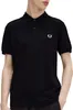 Fred Perry Polo schwarz einfarbig Baumwolle Produktbild-Vorschau 5
