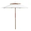 vidaXL Parasol double pont 270×270 cm mât en bois blanc Voir les images du produit 6