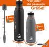 Edelstahl-Trinkflasche 500 ml, 1 l, geeignet für Produktbild-Vorschau 2