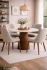 Venture Home Runder Esstisch Lanzo Beige Produktbild-Vorschau 4