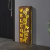 Solar LED Wandbeleuchtung WELCOME aus Metall Höhe 61,5cm Produktbild-Vorschau 3